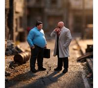 2 pezzi di miniature in scala 1:64, figure umane per progetti fai-da-te di