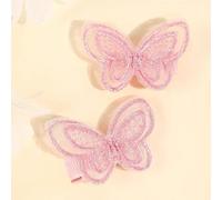 2 pezzi di Mollette per capelli a forma di farfalla in rete rosa per bambini, splendide forcine in maglia per bambine, fermagli per capelli raffinati e completamente foderati, accessori per capelli da