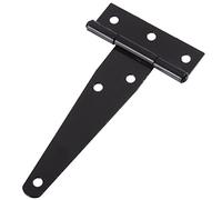 2 Pezzi di Nuovo Nero/Argento Verniciato a Forma T Cerniera for Porta in Legno Capannone Hardware 2/3/4/5 Pollici in Cerniere in Acciaio Inossidabile(BLACK 4 INCH)