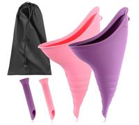 2 pezzi di orinella per donne, aiuto per pipì, urinale da donna, riutilizzabile per donne, orinatoio, femminile, imbuto in silicone portatile, per viaggi, escursioni, campeggio, auto, festival, Must