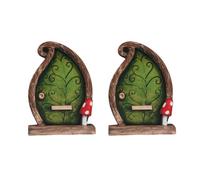 2 Pezzi di Ornamenti A Forma di Porta, Mestiere in Legno retrò, Ornamenti Decorativi Creativi E Decorazioni Residenziali.