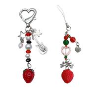 2 Pezzi Di Ornamenti A Pendente Alla Fragola, Portachiavi Di Frutta Carini, Personalità Creativa, Ornamenti Di Sacchetti Alla Moda Per Ragazze E Accessori Chiave Multifunzione.