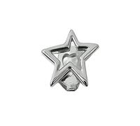 2 Pezzi Di Ornamenti Per Denti A Stella, Grillz Per Denti Hip Hop A Forma Di Stella Cava, Grillz Singoli, Gioielli Alla Moda Per Feste, Per Uomini E Donne(Silver)