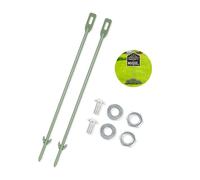 2 pezzi di pali per cartelli da terra, picchetti di metallo da 43 cm, supporto per cartelli in metallo, picchetto per tenda per il montaggio di cartelli da giardino, tenda, piante rampicanti (verde X2