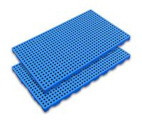 2 Pezzi di Pallet in Plastica, Cuscinetti per Pavimenti Leggeri e Impilabili, Traspiranti e Resistenti All'umidità, per Cuccia, Giardino, Cantina, Patio, Ecc(Blue,100x60x5cm/40x24x2in)