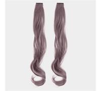 2 pezzi di parrucca invisibile tinta for capelli, capelli ricci lunghi tinti all'orecchio for abito Lolita cosplay for uso quotidiano(Gray-purple)