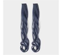 2 pezzi di parrucca invisibile tinta for capelli, capelli ricci lunghi tinti all'orecchio for abito Lolita cosplay for uso quotidiano(Blue)
