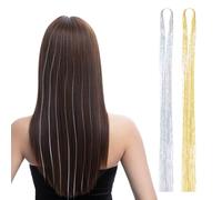 2 Pezzi Di Parrucche Luccicanti, Elei Accessori Per Capelli Personalizzati, Decorazioni Per Acconciature, Accessori Per Accessori Per Capelli Da Donna (Oro, Argento).