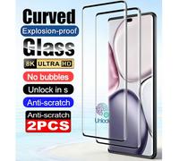 2 pezzi di pellicole in vetro temperato 3D curvo Ultra HD con durezza 9H, protettori dello schermo per telefono cellulare compatibili con Redmi Note 15 14 Pro 13 Pro+, Honor 90 100 200 300 400, Magic