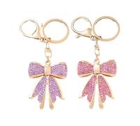 2 Pezzi Di Pendenti A Chiave Ad Anello, Chiavi Di Strass, Anelli Chiave Luccicanti, Pendenti A Chiave Di Metallo, Pendenti A Chiave Regalo Creativo