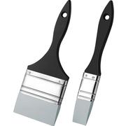 2 Pezzi di Pennello in Silicone con Bordi Appuntiti Strumento Solido Piatto Flessibile Acrilico e a Base d'Acqua per Pittura per Spostare e Rimuovere Vernici (1 Pollice, 3 Pollici)