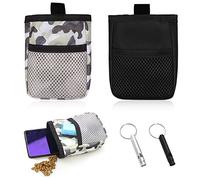 2 pezzi di pet training kit, con 2 fischietti, mini outdoor portatile training kit, cane snack sacchetto di immagazzinaggio, outdoor speciale dog training kit, pet training kit (nero e camouflage)