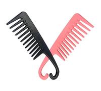 2 pezzi di pettinatura da 2 pezzi di pettine da 9 x pollici di detenzione di denti larghi per donne spazzola per capelli portatili con gancio sospeso per acconciatura, casa, salone detangler
