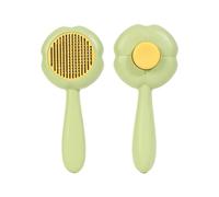 2 pezzi di pettini autopulenti for cani e gatti, denti del pettine massaggiante antistatico universale for rimuovere i peli fluttuanti e prevenire le palle di pelo(Green+Yellow,Four leaf clover)