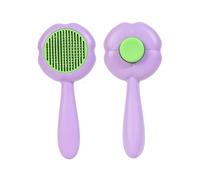 2 pezzi di pettini autopulenti for cani e gatti, denti del pettine massaggiante antistatico universale for rimuovere i peli fluttuanti e prevenire le palle di pelo(Purple+Green,Four leaf clover)