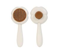 2 pezzi di pettini autopulenti for cani e gatti, denti del pettine massaggiante antistatico universale for rimuovere i peli fluttuanti e prevenire le palle di pelo(White+Coffee,Four leaf clover)