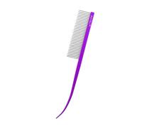2 pezzi di pettini for demarcazione della punta curva for animali domestici for cani e gatti, pettini for toelettatura in acciaio inossidabile con denti densi(Purple)