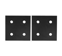 2 pezzi di piastra angolare in alluminio, staffa in metallo per legno, elemento di fissaggio rettangolare con 4 fori, rinforzo del telaio resistente alla corrosione per mobili e sc (8080)