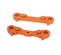 2 pezzi di piastra blocco fisso per braccio inferiore anteriore in metallo, piastre di collegamento dello sterzo in lega di alluminio RC per auto RC ZD Racing 1/7 DBX07 EX07, aranc