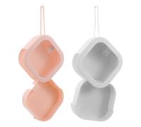 2 pezzi di piccole scatole portaoggetti in plastica portatile per gioielli,