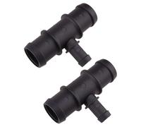 2 pezzi di plastica nera universale per auto 1-1/4 pollici 5/4 5/8 pollici 32mm 16mm Tee riscaldatore tubo di raccordo connettore flangia dell'acqua di raffreddamento compatibile con
