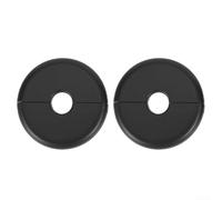 2 pezzi di plastica radiatore tubo copertura collare 6,8 cm diametro esterno con foro interno 15 mm per l'uso su radiatore e tubi dell'acqua (nero)