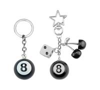 2 Pezzi Di Portachiavi Di Biliardo, Portachiavi Creativi, Portachiavi Personalizzati Elei, Portachiavi Decorativi, Portachiavi Regalo