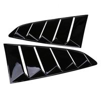 2 pezzi di prese d'aria per finestrini posteriori, spoiler, pannello laterale per tuning auto, compatibile con Ford Mustang 2015-2020(Glossy Black)