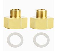 2 pezzi di prolunga riduttore 3/8 esterno x 3/4 interno ottone