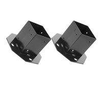 2 pezzi di protezione for pali della cassetta postale in legno, piedini in ferro, basi for terrazze, recinzione in metallo, staffa for ringhiera esterna, facile da installare, robusta per Pali Legno