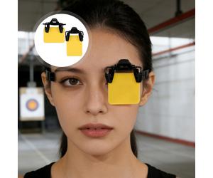 2 pezzi di protezione per gli occhi da tiro standard internazionale, maschera