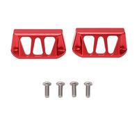 2 pezzi di protezione per servosterzo in lega di alluminio rosso per E Revo 2 0 1/10 RC Car Slayer Pro 4x4 Parti di aggiornamento durevoli con design elegante Accessori per servo (Rosso)