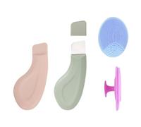 2 pezzi di pulizia del viso e 2 spazzole in silicone, accessori di bellezza, strumenti per la pulizia del viso, strumenti di pulizia manuale