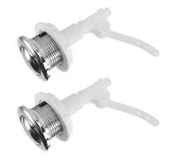 2 pezzi di pulsante for serbatoio dell'acqua del water in plastica, interruttore scarico, asta, coperchio della cisterna, compatibile con sedili da bagno for casa per WC