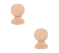 2 pezzi di puntale in legno per scale: tappo per palo grezzo, tappo per palo