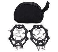 2 pezzi di ramponi in acciaio inossidabile a 12 denti, copriscarpe antiscivolo per la neve da montagna all’aperto con artigli in acciaio ispessiti per scarponi da escursionismo, at (M)