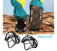 2 pezzi di ramponi in gomma nera antiscivolo a molla, accessori per scarpe, progettati per escursioni all'aperto e arrampicata su roccia, essenziali per sport invernali, migliorano la presa sulla supe