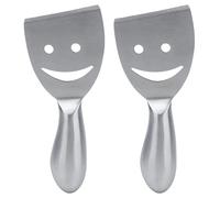 2 pezzi di rasoio per formaggio multifunzionale in acciaio inossidabile stile sorriso per la cottura in