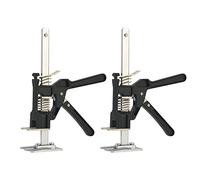 2 Pezzi di Regolazione dell'altezza delle Piastrelle Ceramica Dispositivo di Sollevamento Interamente Acciaio Manuale Porta Modelli Lastre di Gesso Sollevatore per Cartongesso