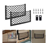 2 Pezzi di Rete per Bagagli 36 * 18CM con Ganci, Rete di Conservazione per Auto con Vite, Rete per Bagagliaio Auto per Camper, Camion, Furgoni