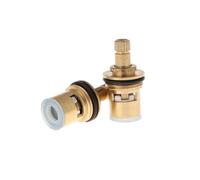 2 pezzi di ricambio for rubinetto in ottone da 1/4 di giro G1/2" con cartuccia a disco ceramico, valvola for rubinetto caldo/freddo Q84D