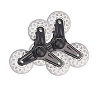 2 pezzi di ricambio per carrello della spesa, carrello per la biancheria, cuscinetto triangolare a morsetto, valigia, ruote, rotelle, sottobicchieri