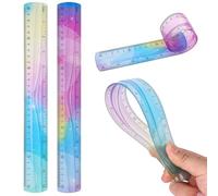 2 pezzi di righello flessibile per studenti aule e uffici morbido in plastica pieghevole da 12 pollici 30 cm con misure metriche set righelli blocco uso quotidiano lavoro