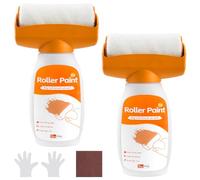 2 pezzi di riparazione da parete 2 in 1, colore bianco, 500 g, spazzola a rullo per riparazione della parete, con pasta per riparazione della parete, riparazione del colore della parete, piccolo rullo