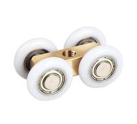 2 pezzi di rullo for puleggia sospesa a quattro ruote in rame for porta scorrevole in vetro del bagno, impermeabile, con cuscinetto, gru for porta del WC