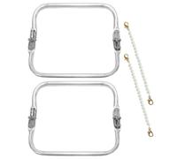 2 Pezzi Di Sacchetti Di Nuvole Disegnati A Mano E 2 Pezzi Di Catena Di Sacchetti, Telaio Della Borsetta, Accessori Per Bagagli Per La Produzione Di Tasca Fai-Da-Te.