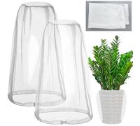 2 pezzi di sacchetti per la protezione della frutta, 46 * 46 cm rete per insetti a maglia fine, copertura vegetale in rete per insetti da giardino, protezione antigelo in vello per piante