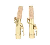 2 Pezzi Di Sassofono Soprano Collo Dritto Collo Curvo Con Chip Di Sughero Colli Di Sassofono In Ottone Accessori Di Ricambio Per Strumenti
