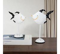 2 pezzi di sculture di pesci in legno, ornamenti artificiali per la