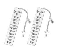 2 Pezzi di Segnalibri Cristiani, 2024 Regali Auguri, Religiosi per la Chiesa